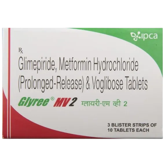 glyree mv 2mg tablet 10's